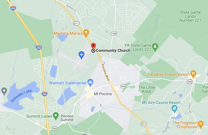 Map of Community Church Location